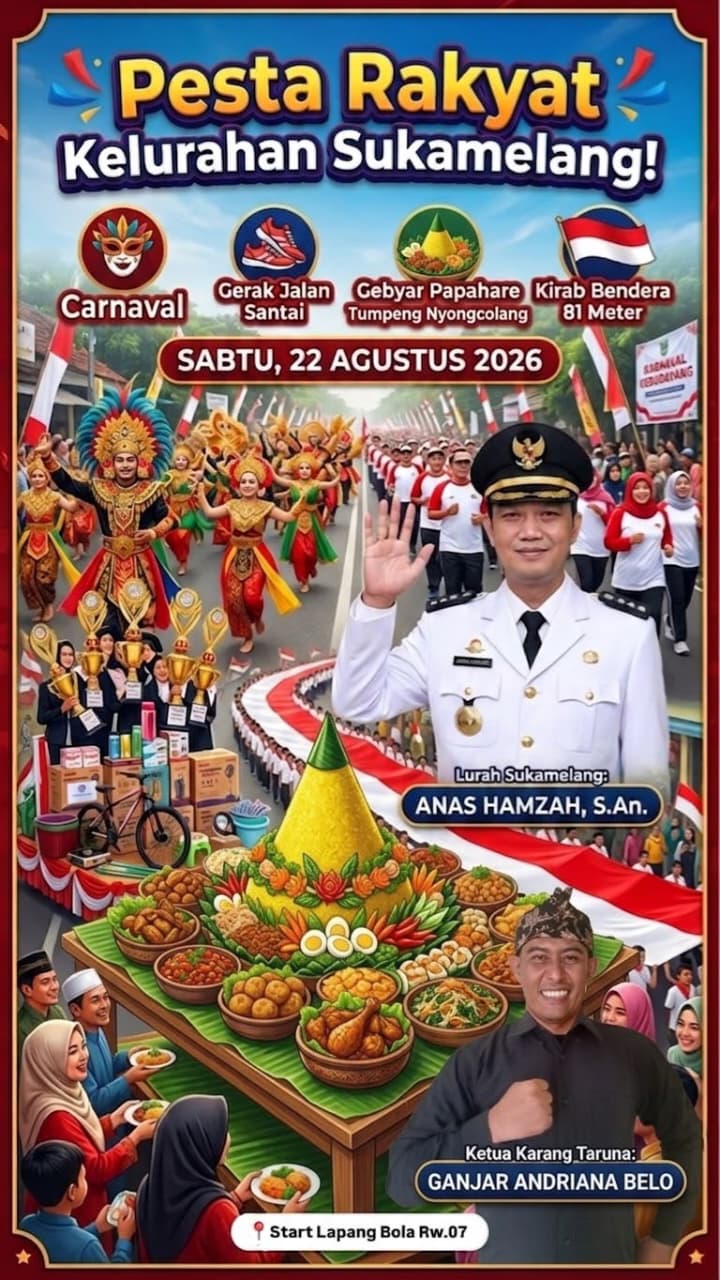 KABARKILAT Pesta Rakyat Kelurahan Sukamelang Meriahkan HUT ke-81 Kemerdekaan RI