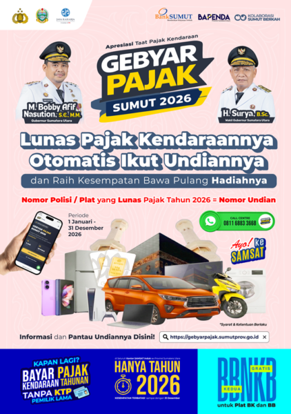 KABARKILAT Gebyar Pajak Sumut 2026 Lunas Pajak Dapat Undian